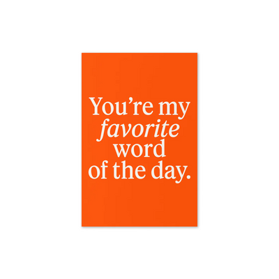 Word of the Day Greeting Card