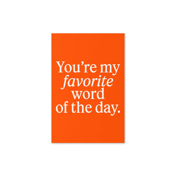 Word of the Day Greeting Card