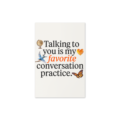 Conversation Practice Greeting Card