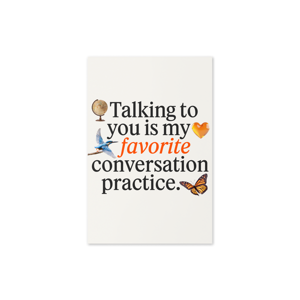 Conversation Practice Greeting Card