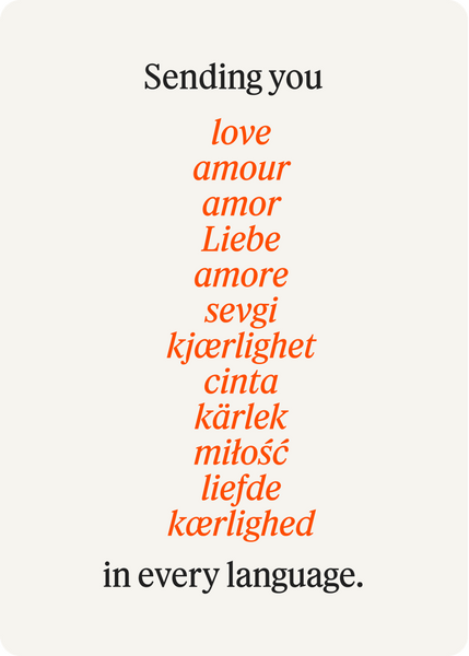 Love in many languages